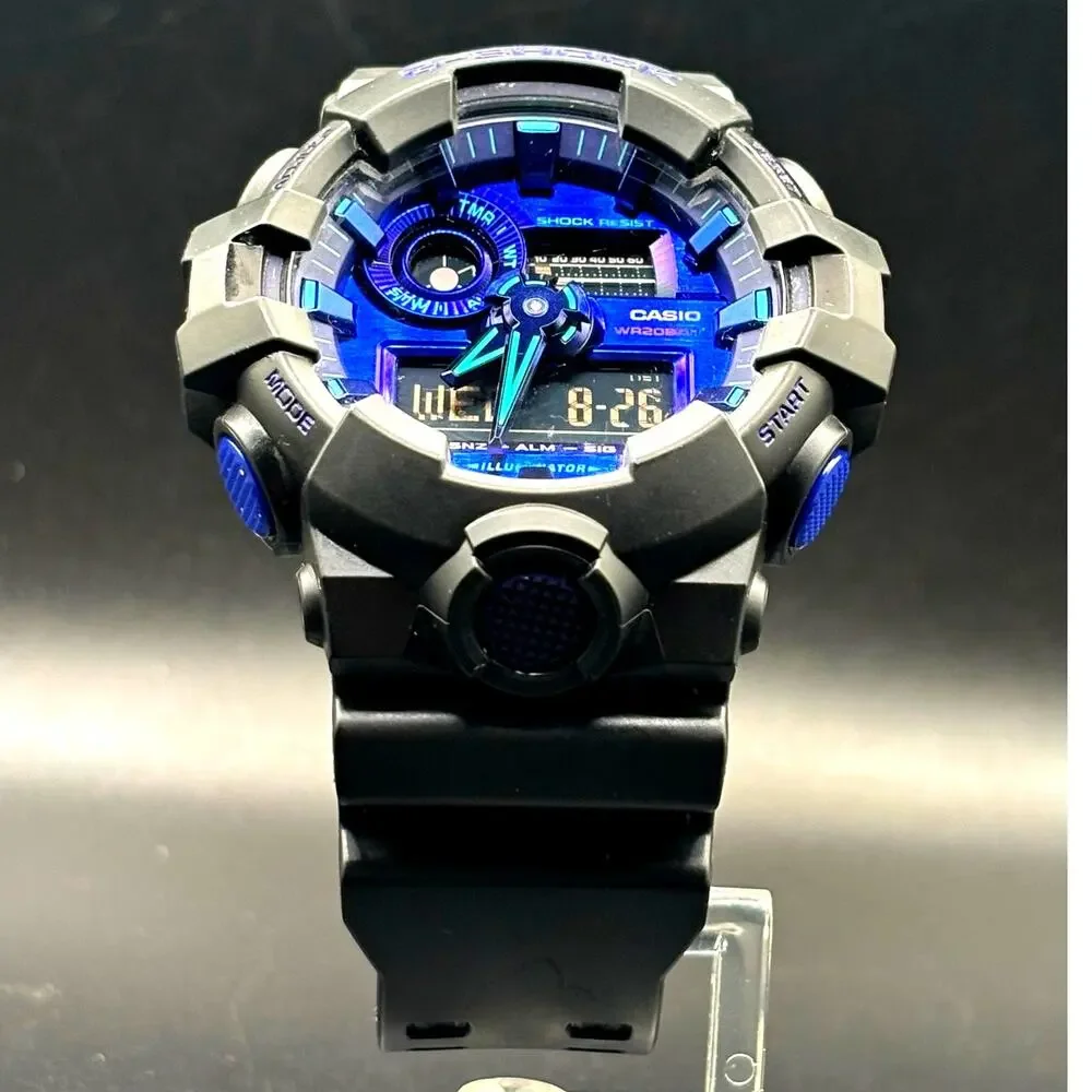 Casio G-Shock GA700VB-1A Virtual Blue Analog Digital Men’s Watch
